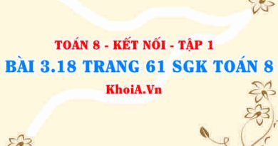 Bài 3.18 trang 61 SGK Toán 8 tập 1 Kết nối tri thức